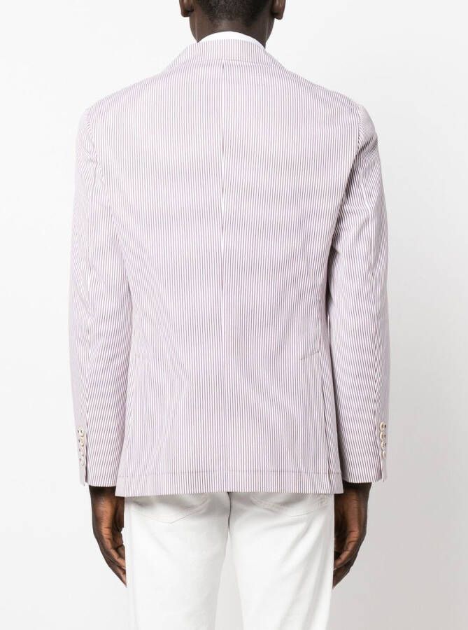 Brunello Cucinelli Colbert met enkele rij knopen Wit