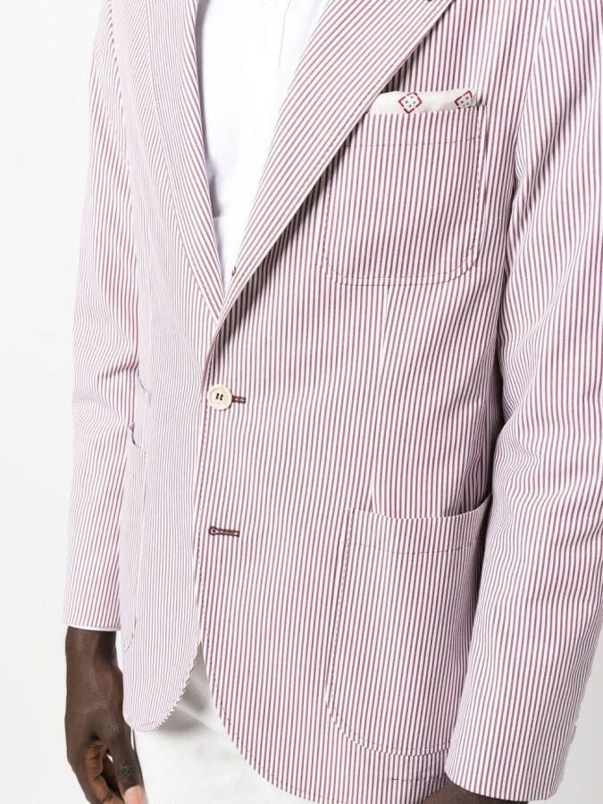 Brunello Cucinelli Colbert met enkele rij knopen Wit