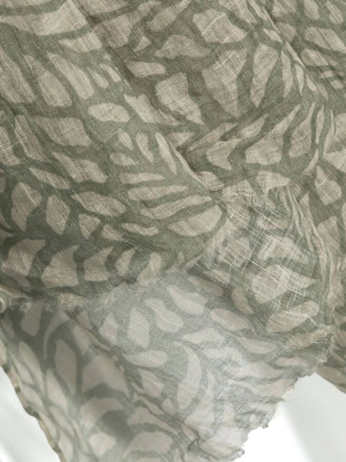 Brunello Cucinelli Sjaal met bladprint Beige