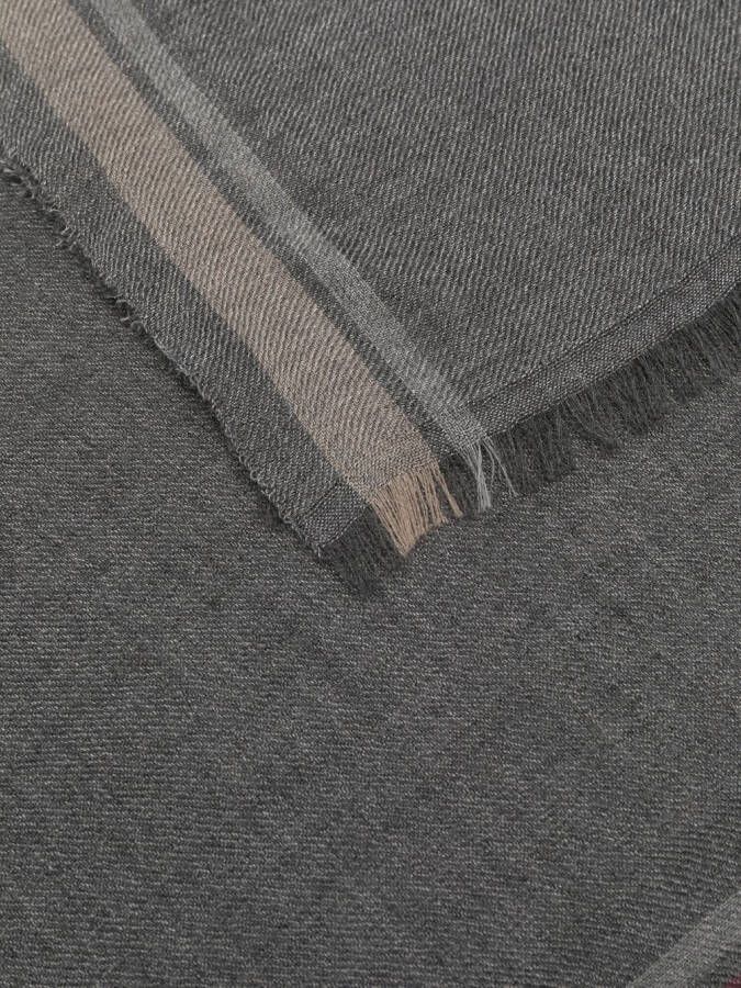 Brunello Cucinelli Sjaal met franje afwerking Grijs