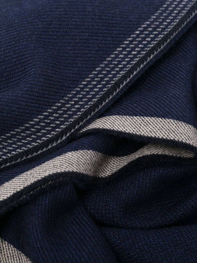 Brunello Cucinelli Sjaal met franje Blauw