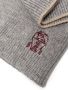 Brunello Cucinelli Sjaal met geborduurd logo Grijs - Thumbnail 2