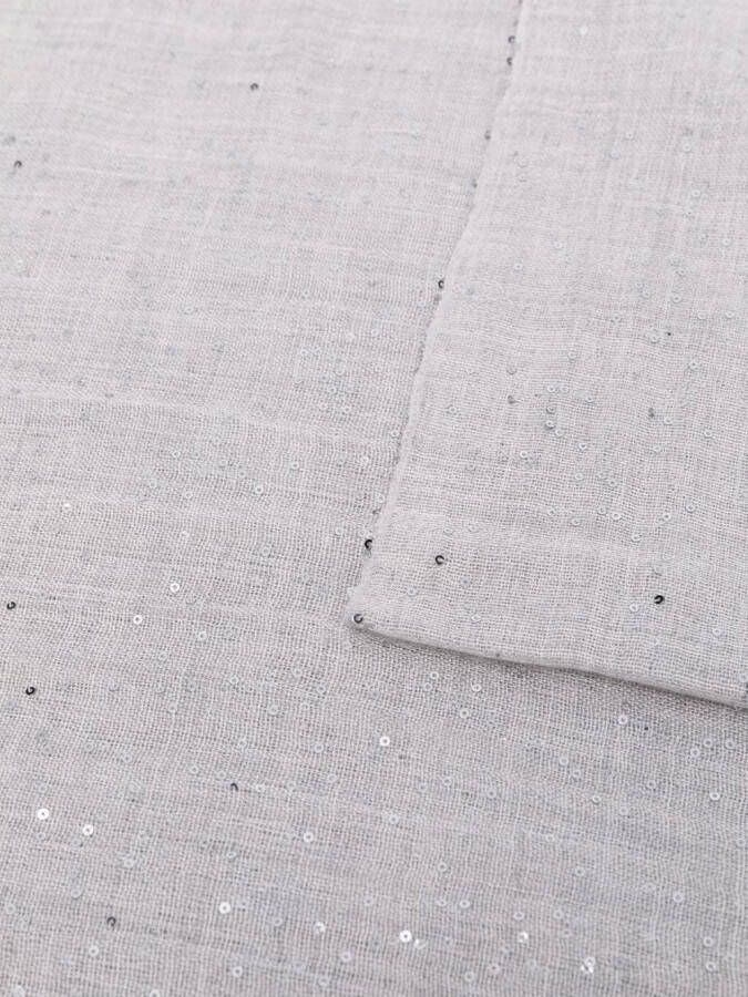 Brunello Cucinelli Sjaal met pailletten Grijs