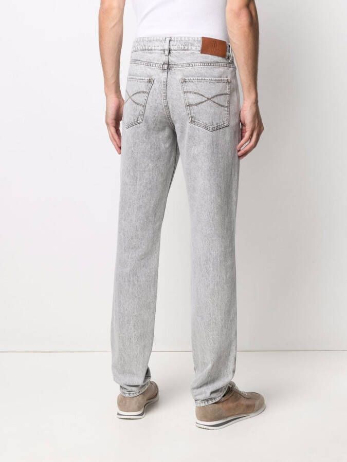 Brunello Cucinelli Slim-fit broek Zwart