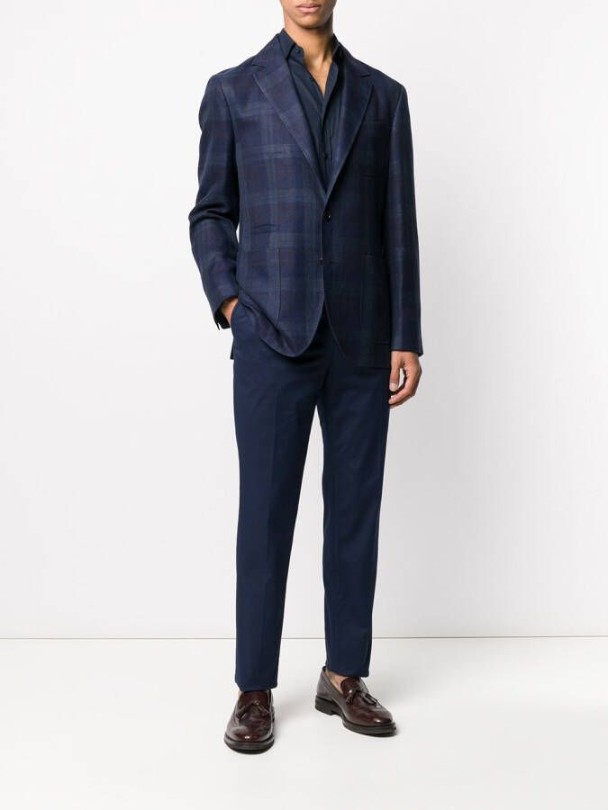 Brunello Cucinelli Slim-fit chino Blauw