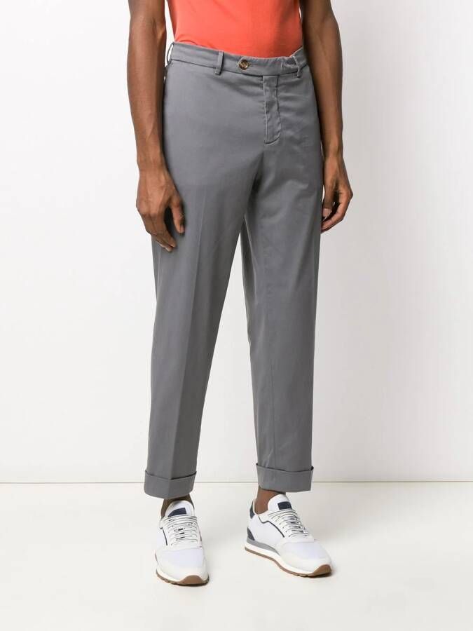 Brunello Cucinelli Slim-fit chino Grijs