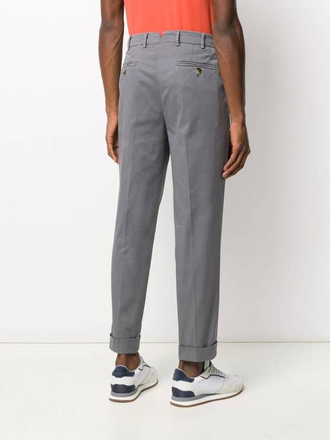 Brunello Cucinelli Slim-fit chino Grijs
