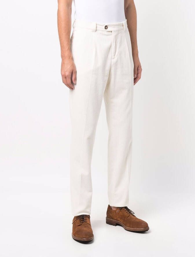 Brunello Cucinelli Slim-fit chino Wit