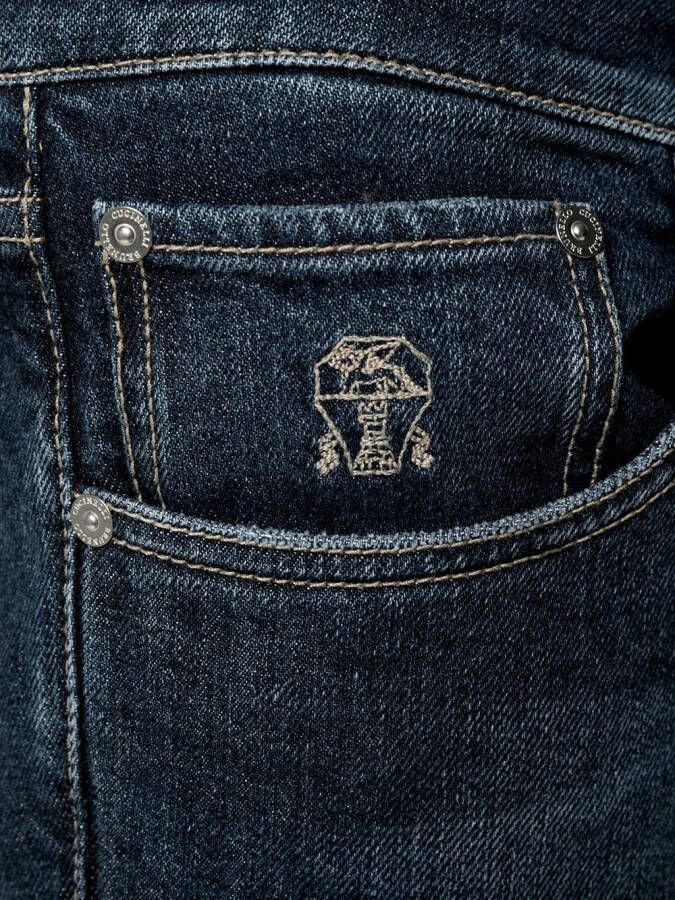 Brunello Cucinelli Slim-fit jeans Blauw