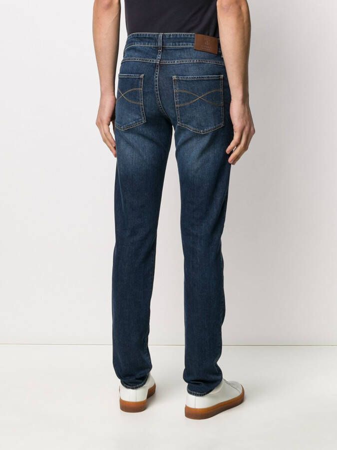 Brunello Cucinelli Slim-fit jeans Blauw