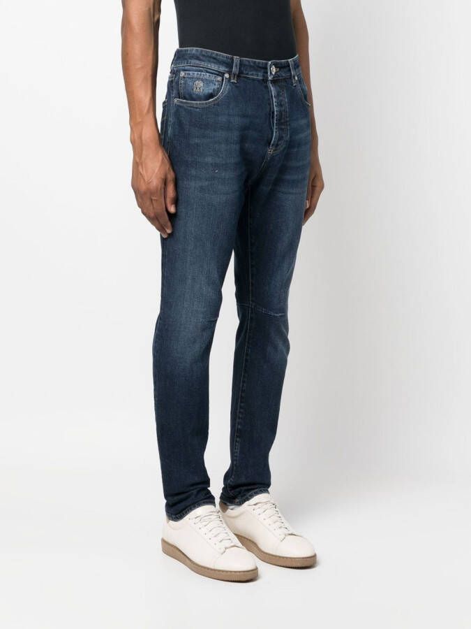 Brunello Cucinelli Slim-fit jeans Blauw