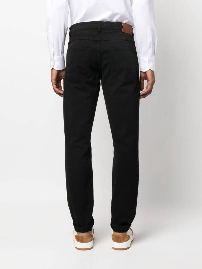 Brunello Cucinelli Slim-fit jeans Zwart