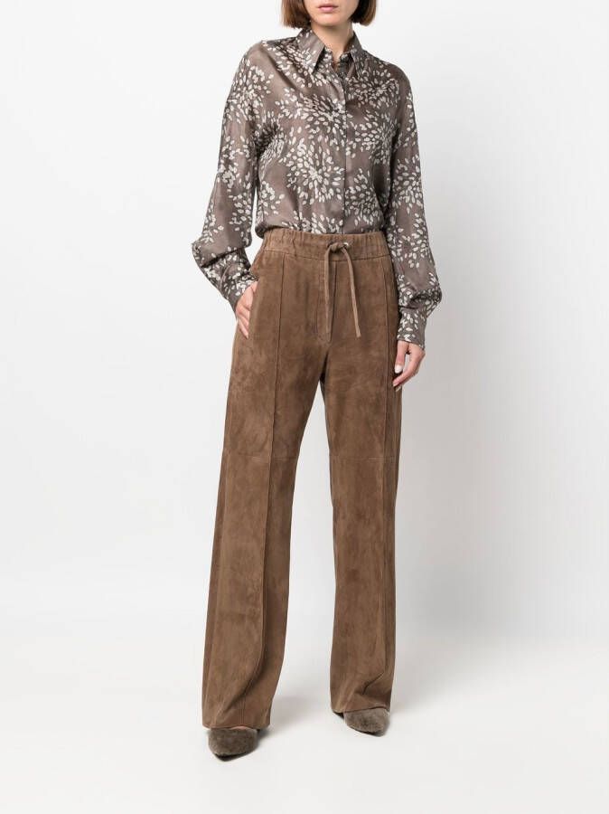 Brunello Cucinelli Straight broek Bruin