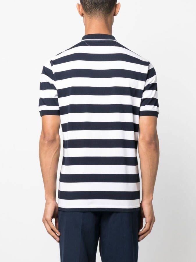 Brunello Cucinelli Gestreept poloshirt Blauw