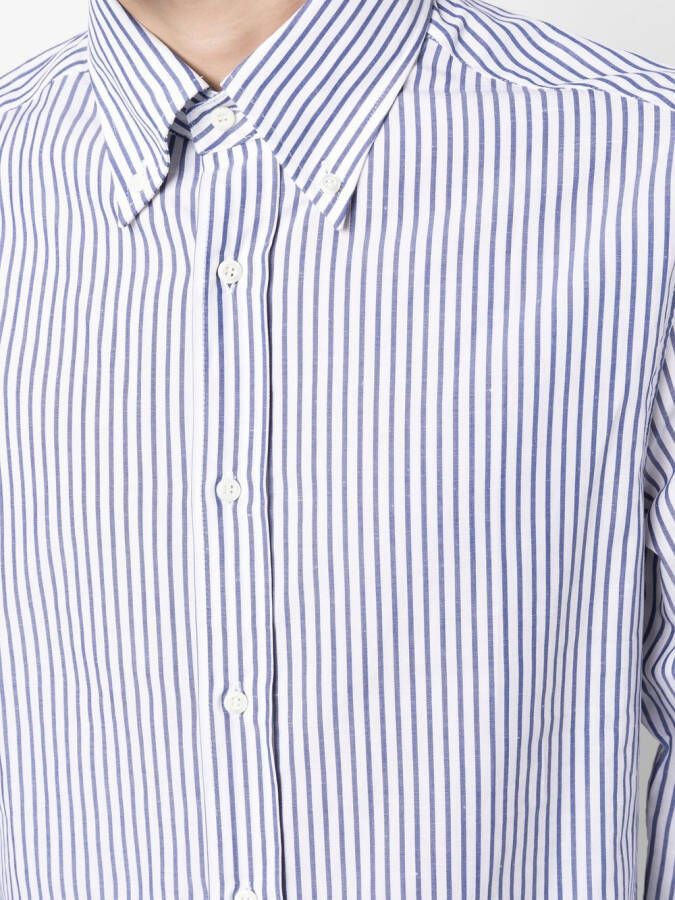 Brunello Cucinelli Gestreept overhemd Wit