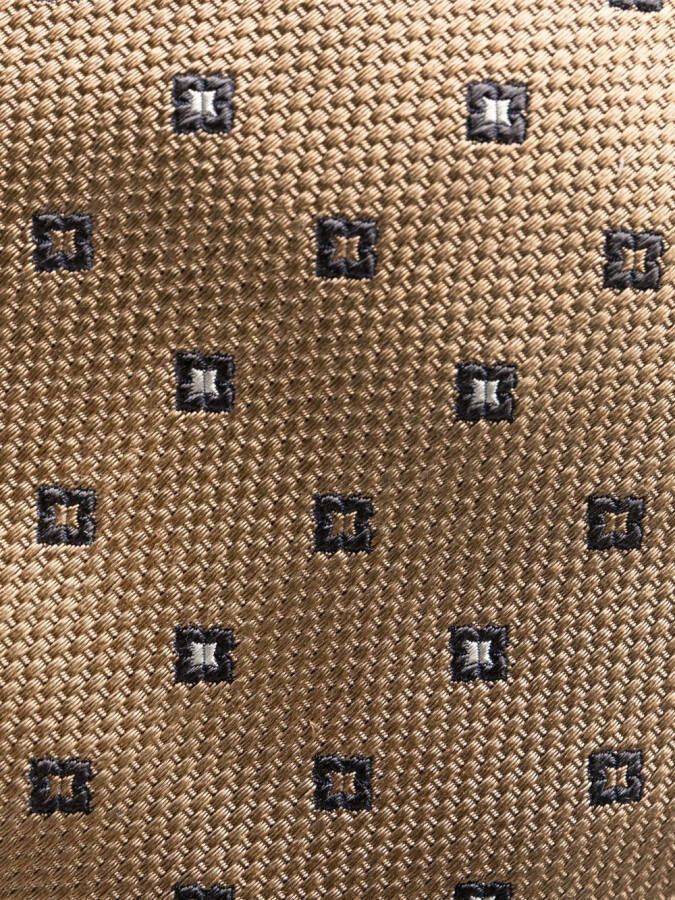 Brunello Cucinelli Stropdas met borduurwerk Beige