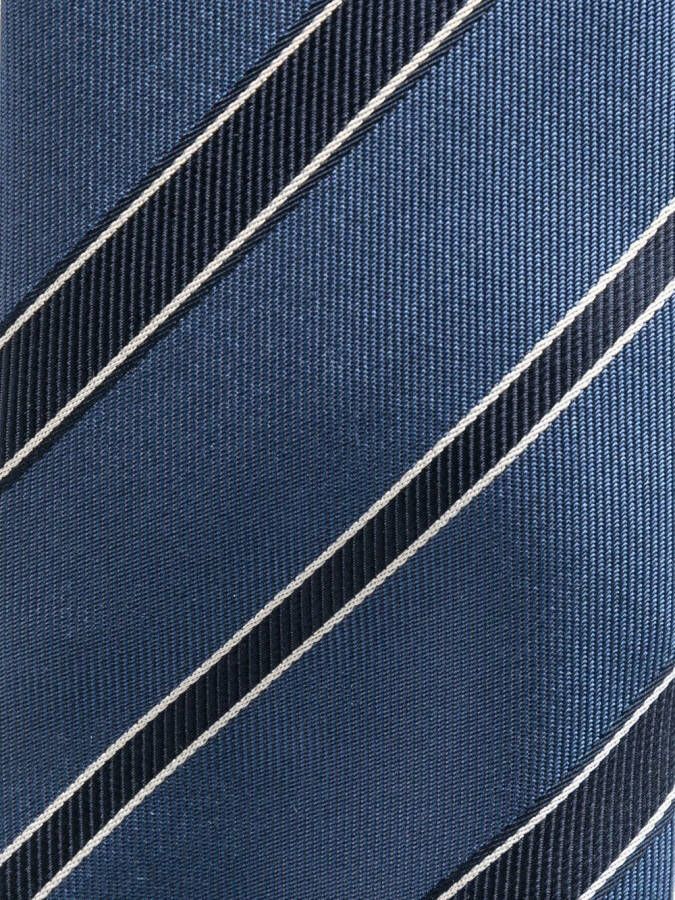Brunello Cucinelli Stropdas met diagonale strepen Blauw