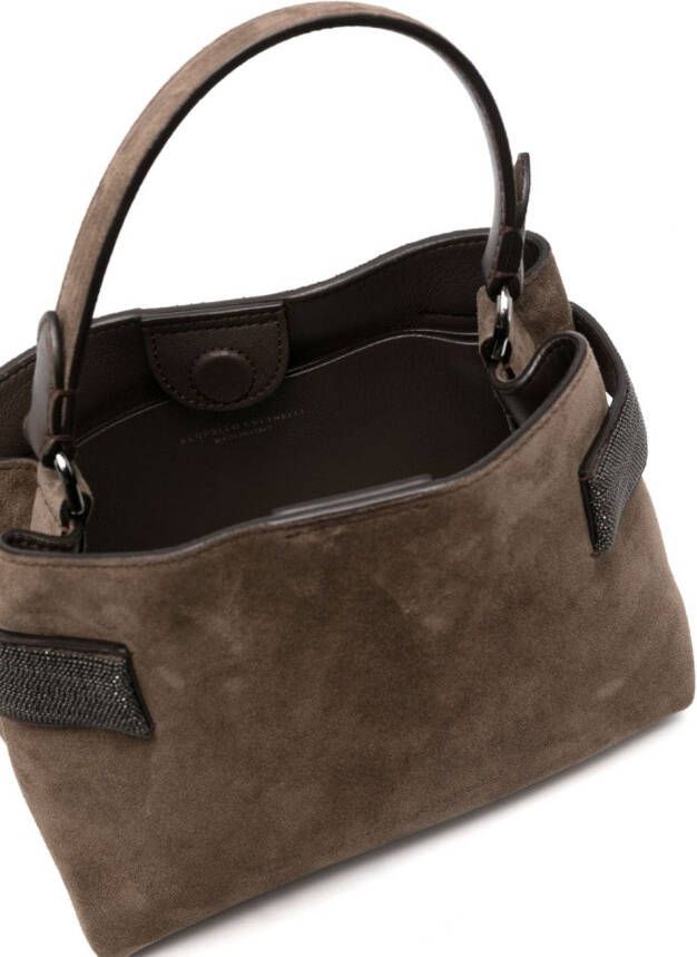 Brunello Cucinelli Kleine Essence shopper Bruin
