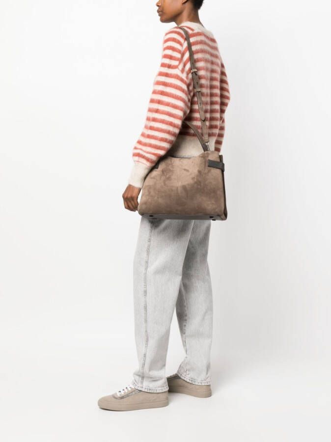 Brunello Cucinelli Suède shopper Bruin