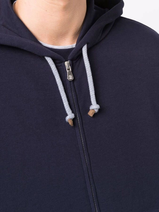 Brunello Cucinelli Sweater met capuchon Blauw
