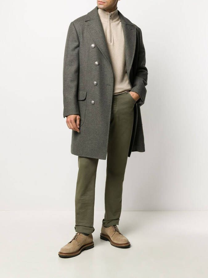Brunello Cucinelli Sweater met hoge hals Beige