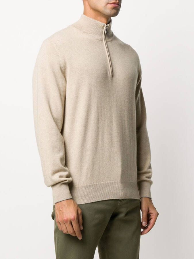 Brunello Cucinelli Sweater met hoge hals Beige