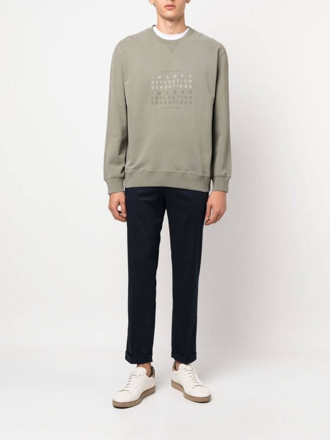 Brunello Cucinelli Sweater met logoprint Groen