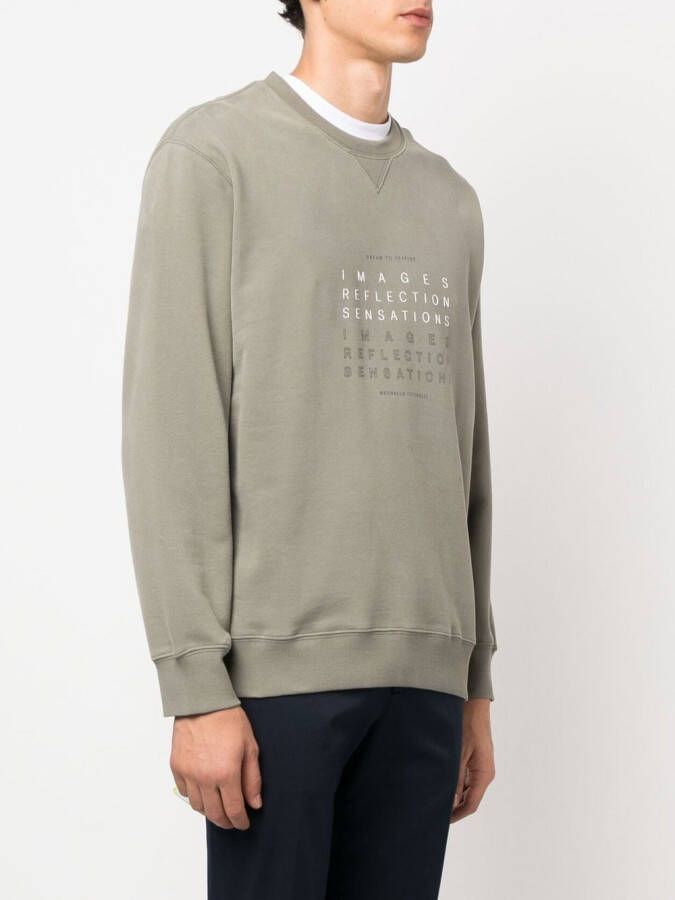 Brunello Cucinelli Sweater met logoprint Groen