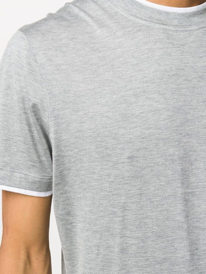 Brunello Cucinelli T-shirt met gelaagd effect Grijs