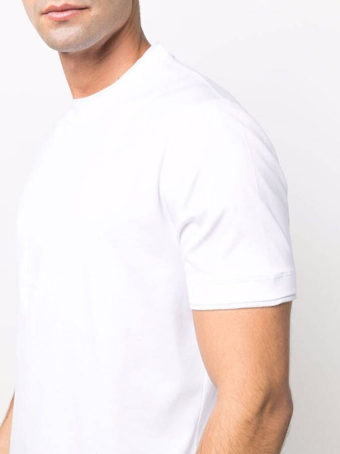 Brunello Cucinelli T-shirt met gelaagde afwerking Wit
