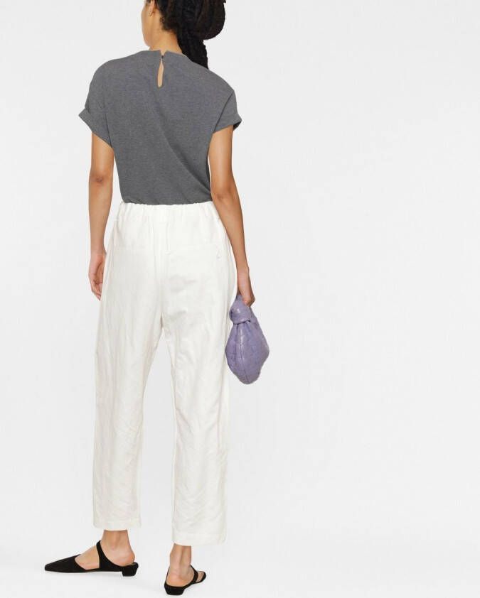 Brunello Cucinelli T-shirt met glitter afwerking Grijs