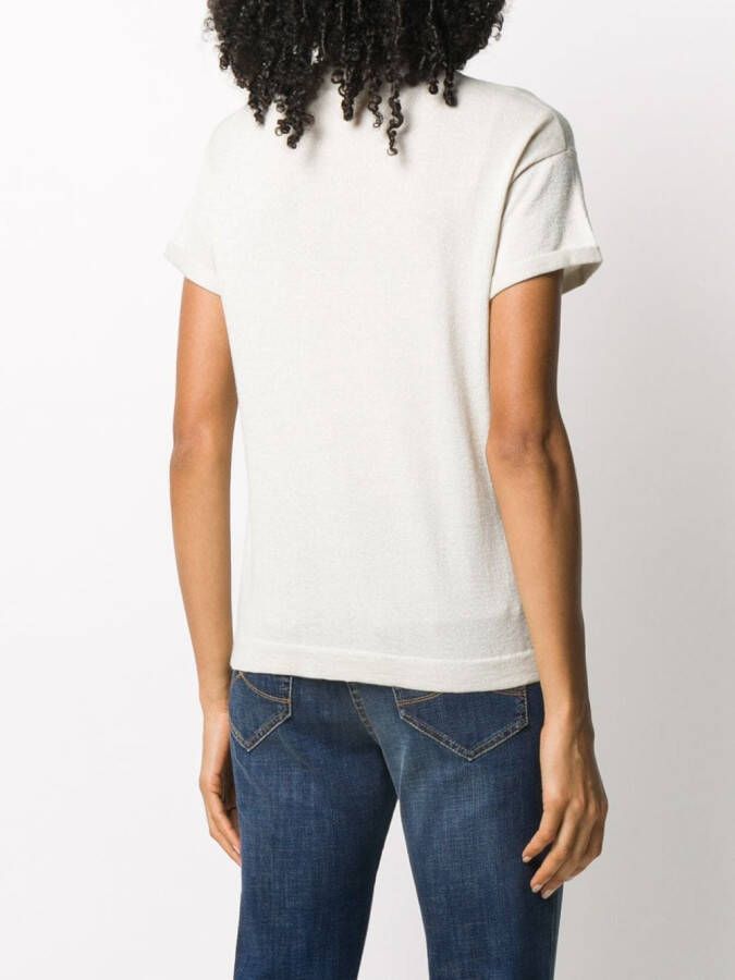 Brunello Cucinelli T-shirt met ronde hals Beige