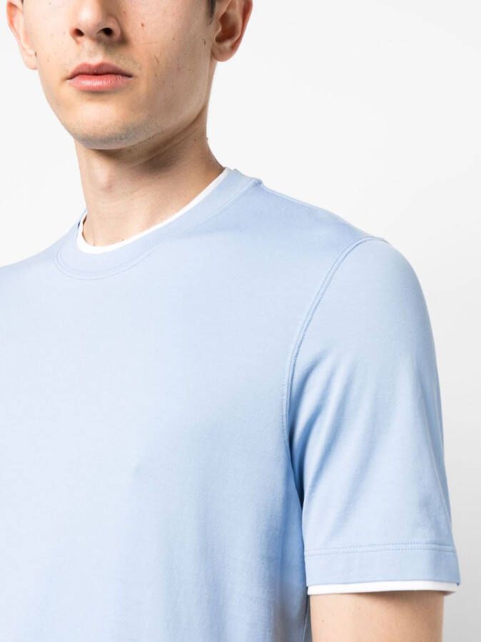 Brunello Cucinelli T-shirt met ronde hals Blauw