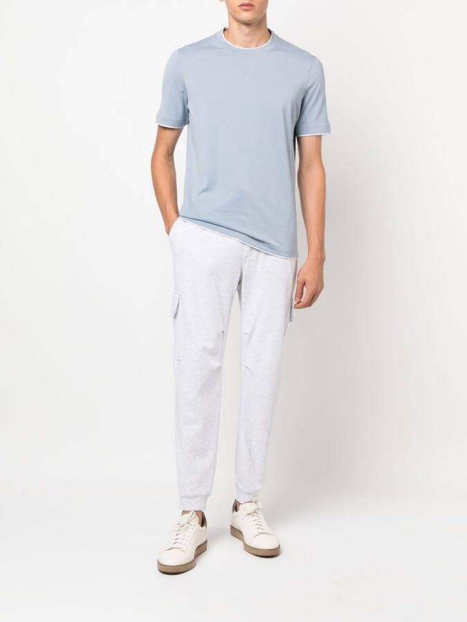 Brunello Cucinelli T-shirt met ronde hals Blauw