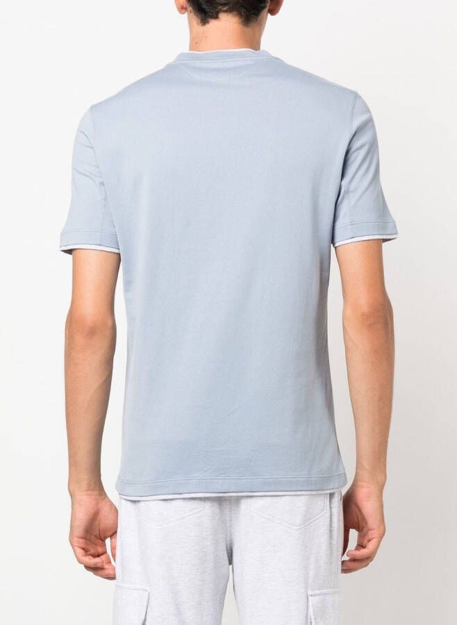 Brunello Cucinelli T-shirt met ronde hals Blauw