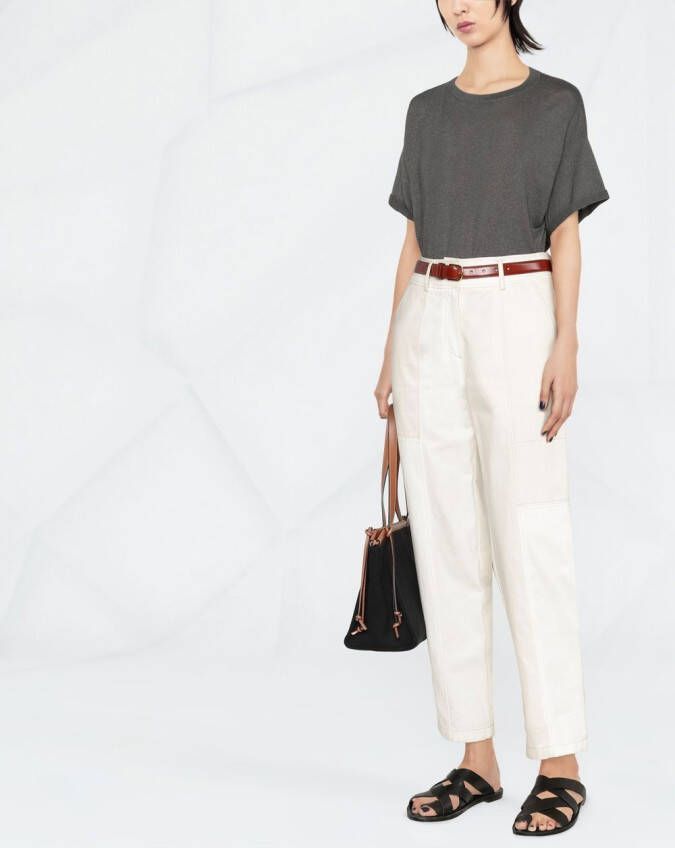 Brunello Cucinelli T-shirt met ronde hals Grijs