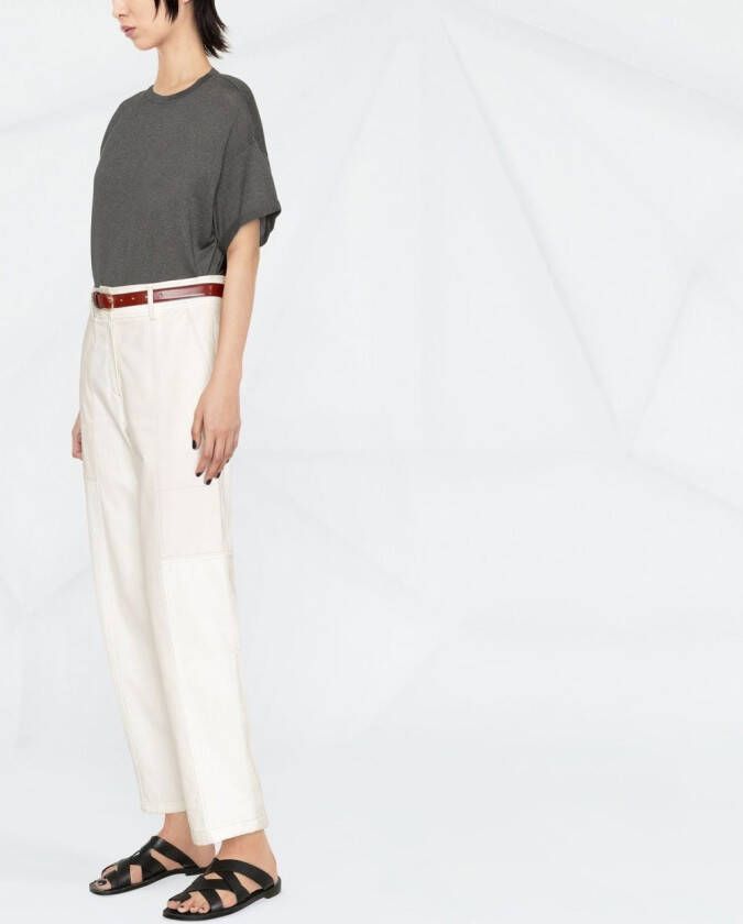 Brunello Cucinelli T-shirt met ronde hals Grijs