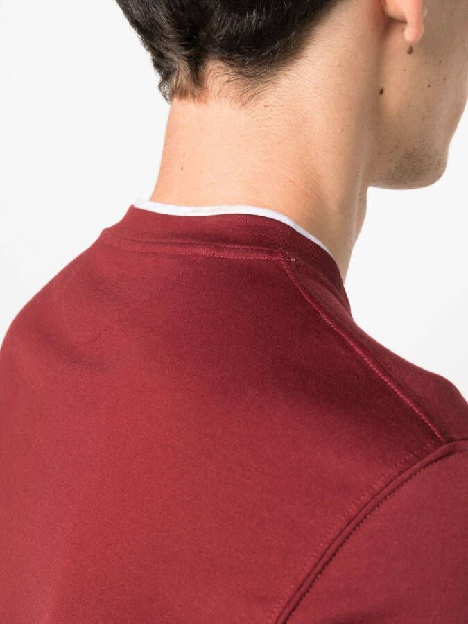 Brunello Cucinelli T-shirt met ronde hals Rood