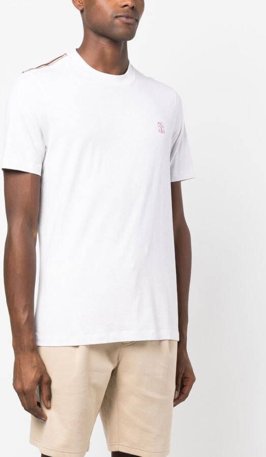 Brunello Cucinelli T-shirt met ronde hals Wit