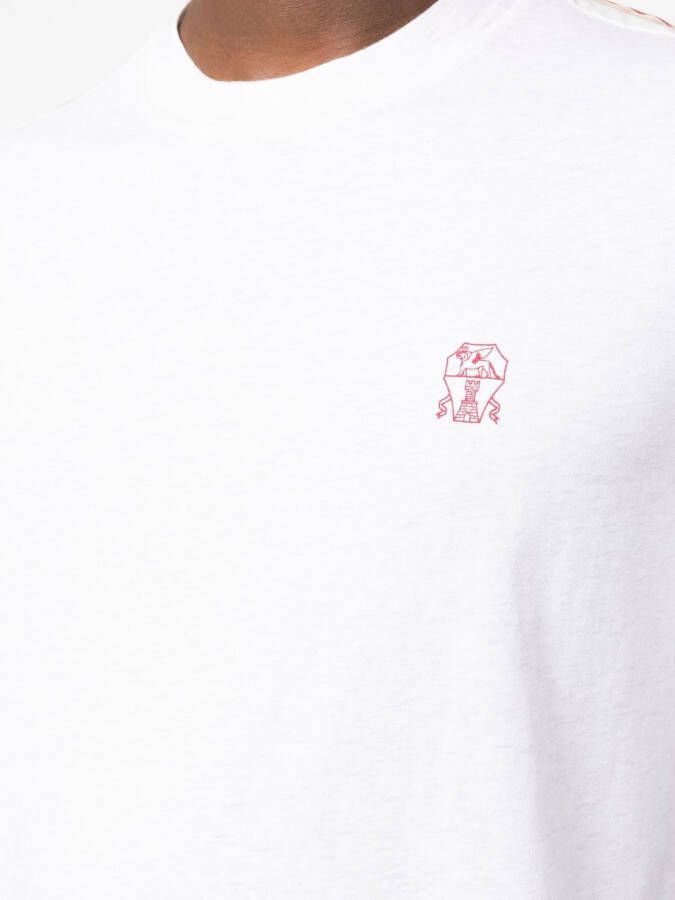 Brunello Cucinelli T-shirt met ronde hals Wit