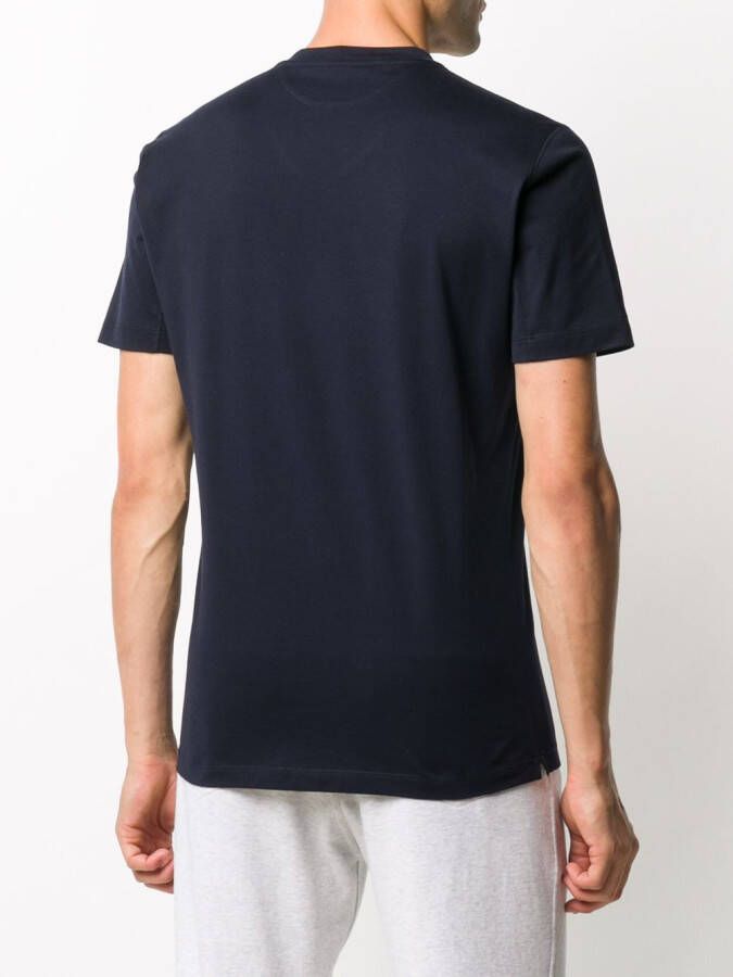 Brunello Cucinelli T-shirt met V-hals Blauw