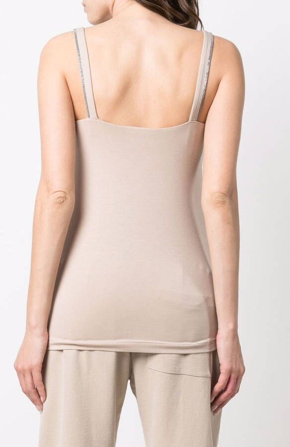 Brunello Cucinelli Tanktop met V-hals Beige