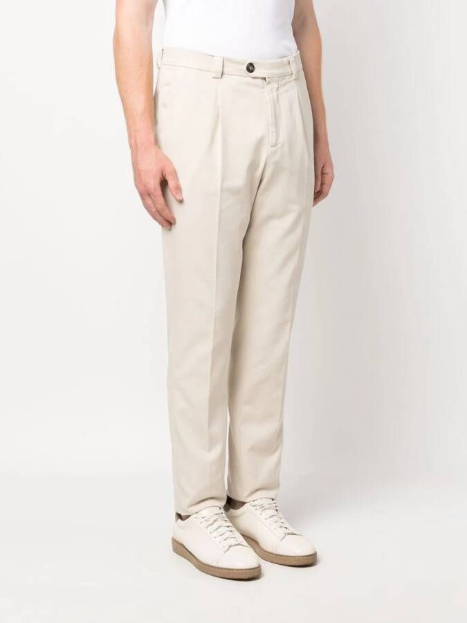 Brunello Cucinelli Chino met toelopende pijpen Beige
