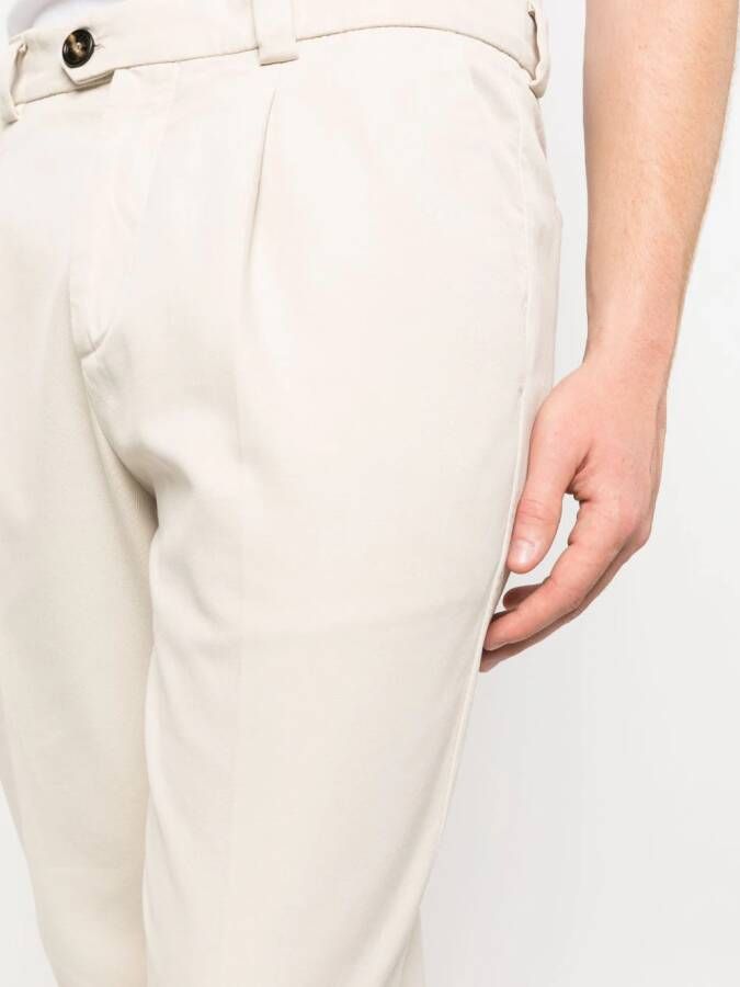Brunello Cucinelli Chino met toelopende pijpen Beige