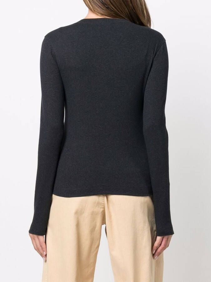 Brunello Cucinelli Top met V-hals Zwart