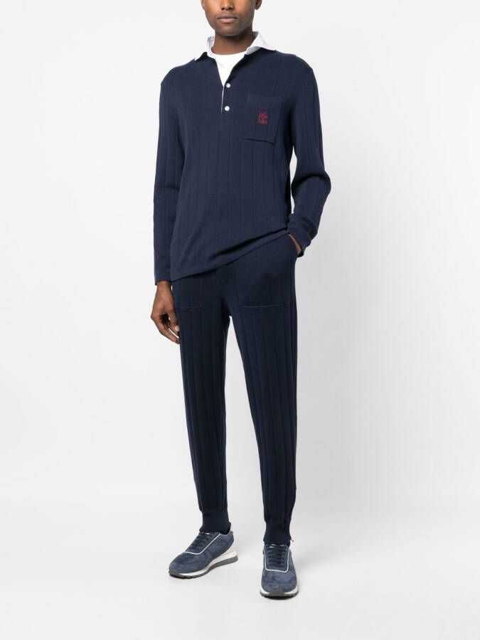 Brunello Cucinelli Trainingsbroek met toelopende pijpen Blauw