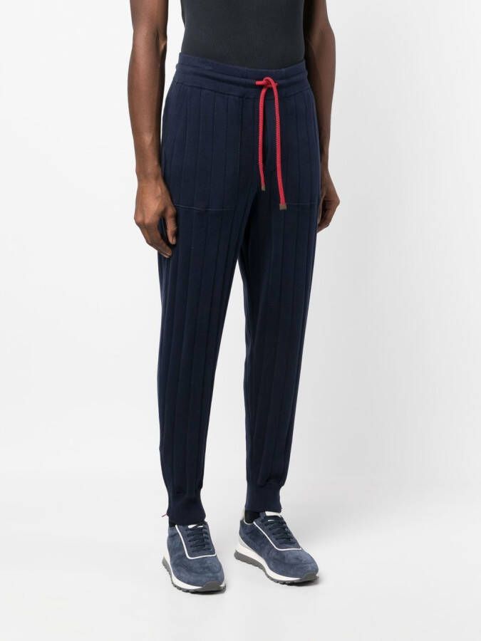 Brunello Cucinelli Trainingsbroek met toelopende pijpen Blauw