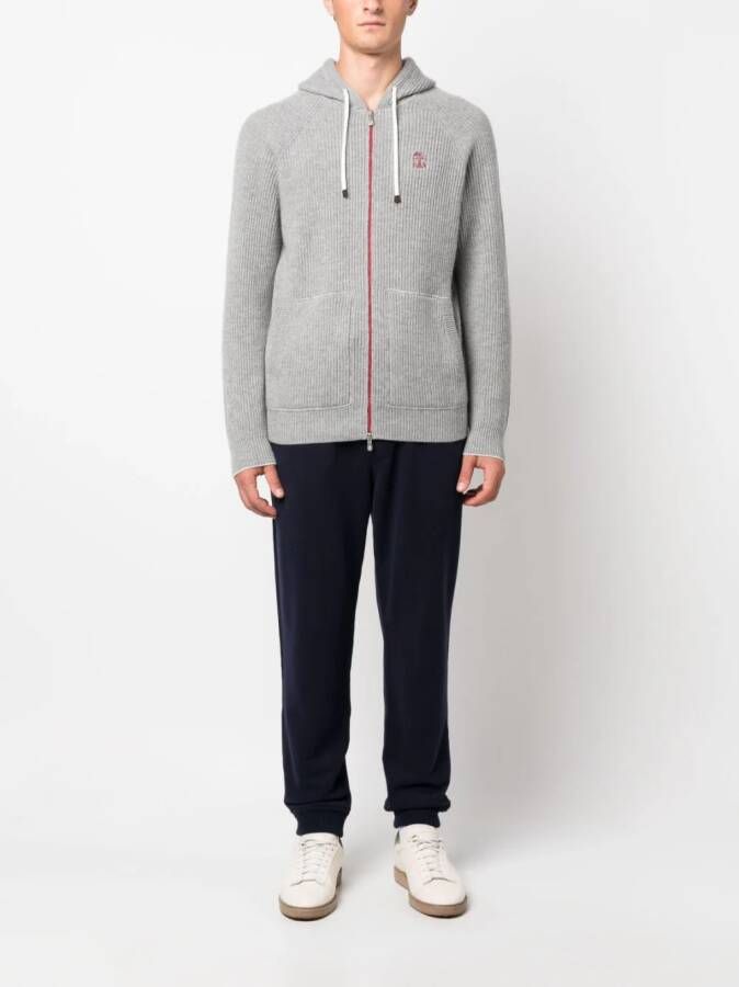 Brunello Cucinelli Trainingsbroek met trekkoordtaille Blauw