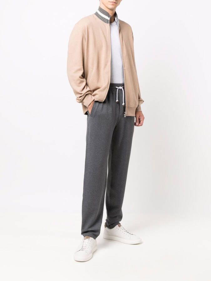 Brunello Cucinelli Trainingsbroek met trekkoordtaille Grijs