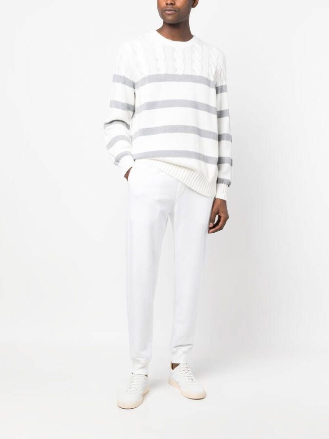 Brunello Cucinelli Trainingsbroek met trekkoordtaille Wit